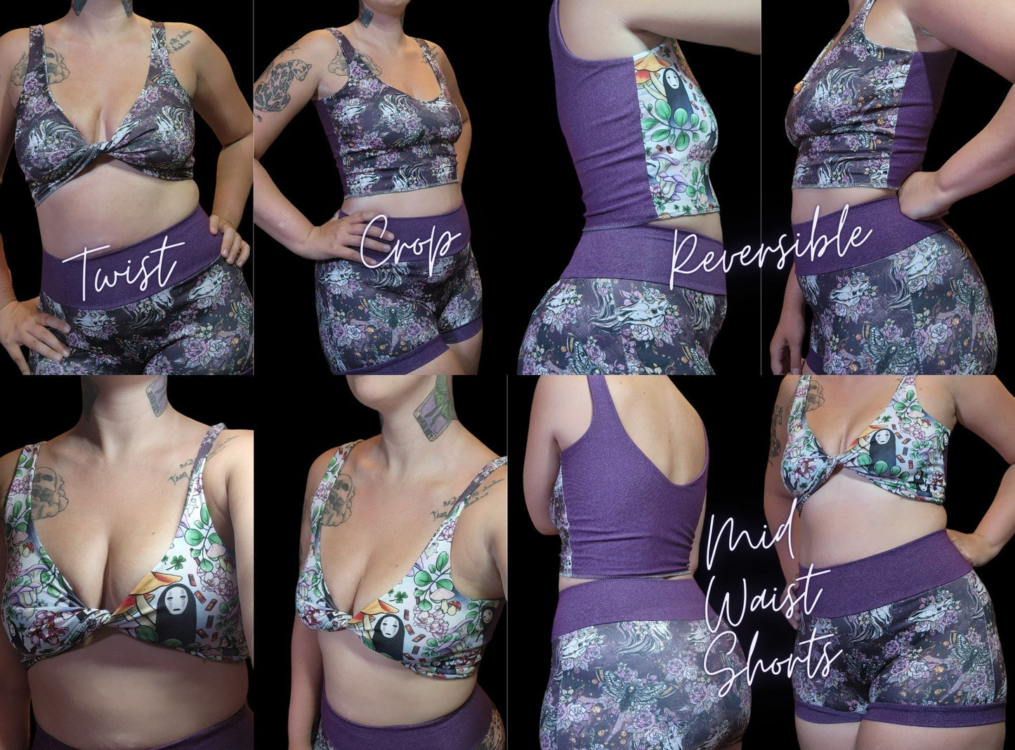 10 PRINTS! Custom 2-in-1 Crop Top | Chik, Zombie, Witchy, Humor, Sarcastic