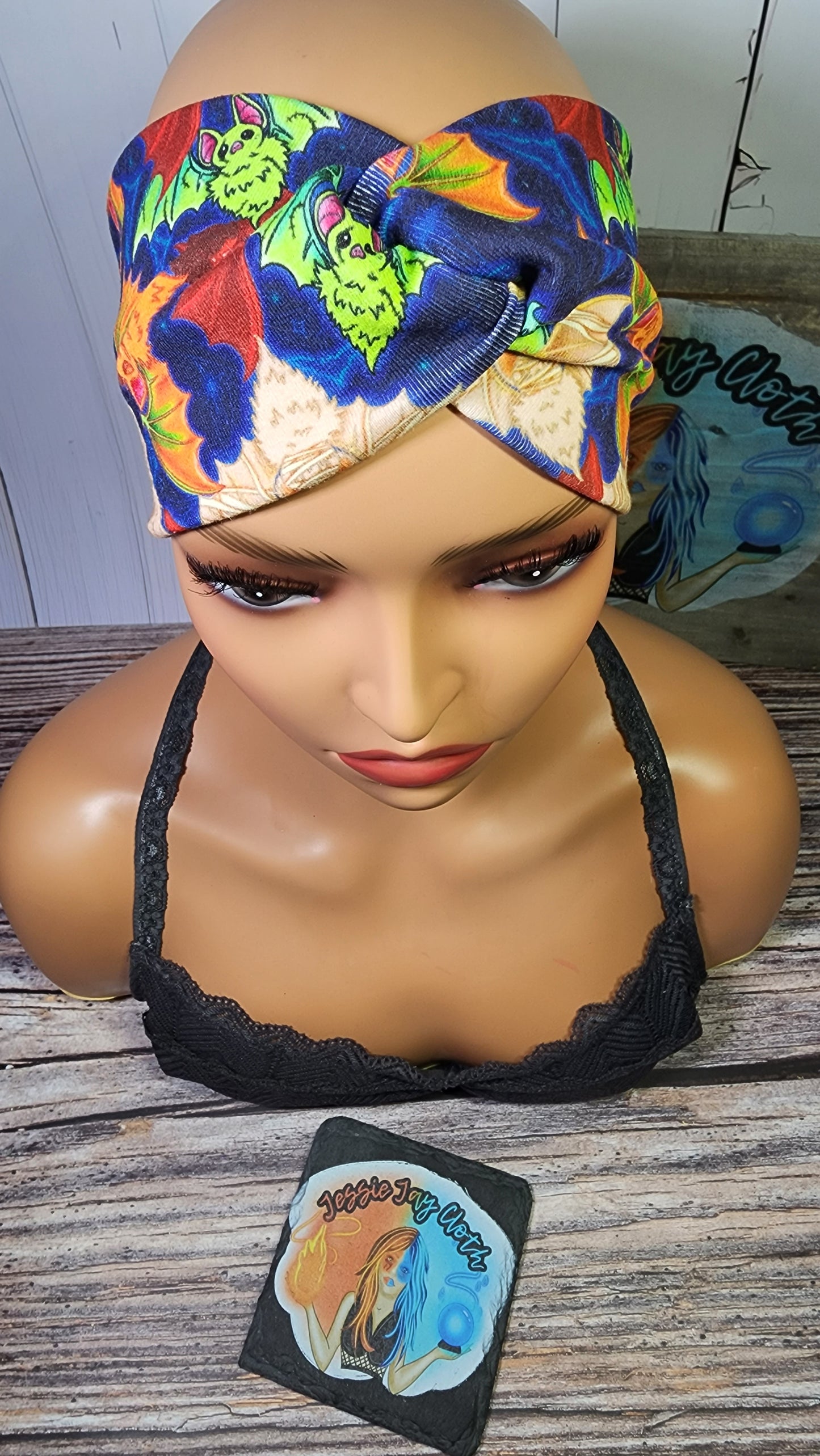 Horror Cotton Lycra Twist Knot Head Band | Custom Turban Head Band | 4 Sizes