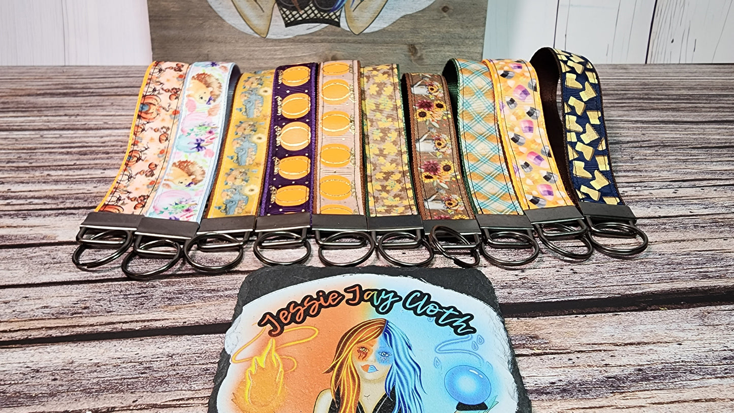 Choose your print | Valentine, Spring, Christmas Wristlet Key Fobs | Ribbon & Nylon |