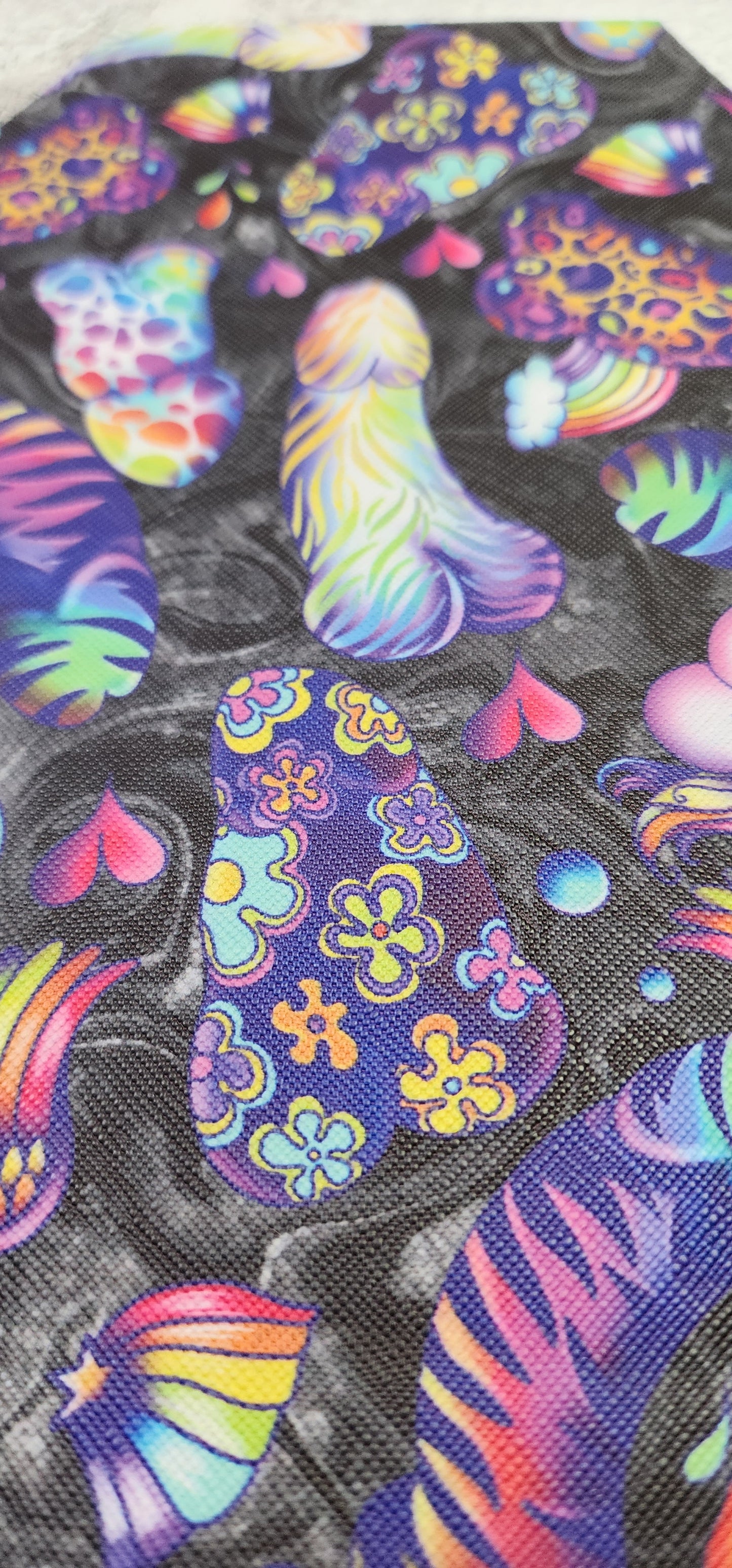 CUSTOM | Lisa Frank Inspired Peens, Regular Scale, Coffin Wristlet Clutch | Vinyl & Cotton Pouch | Optional Add on's | Bag, Wallet, Purse