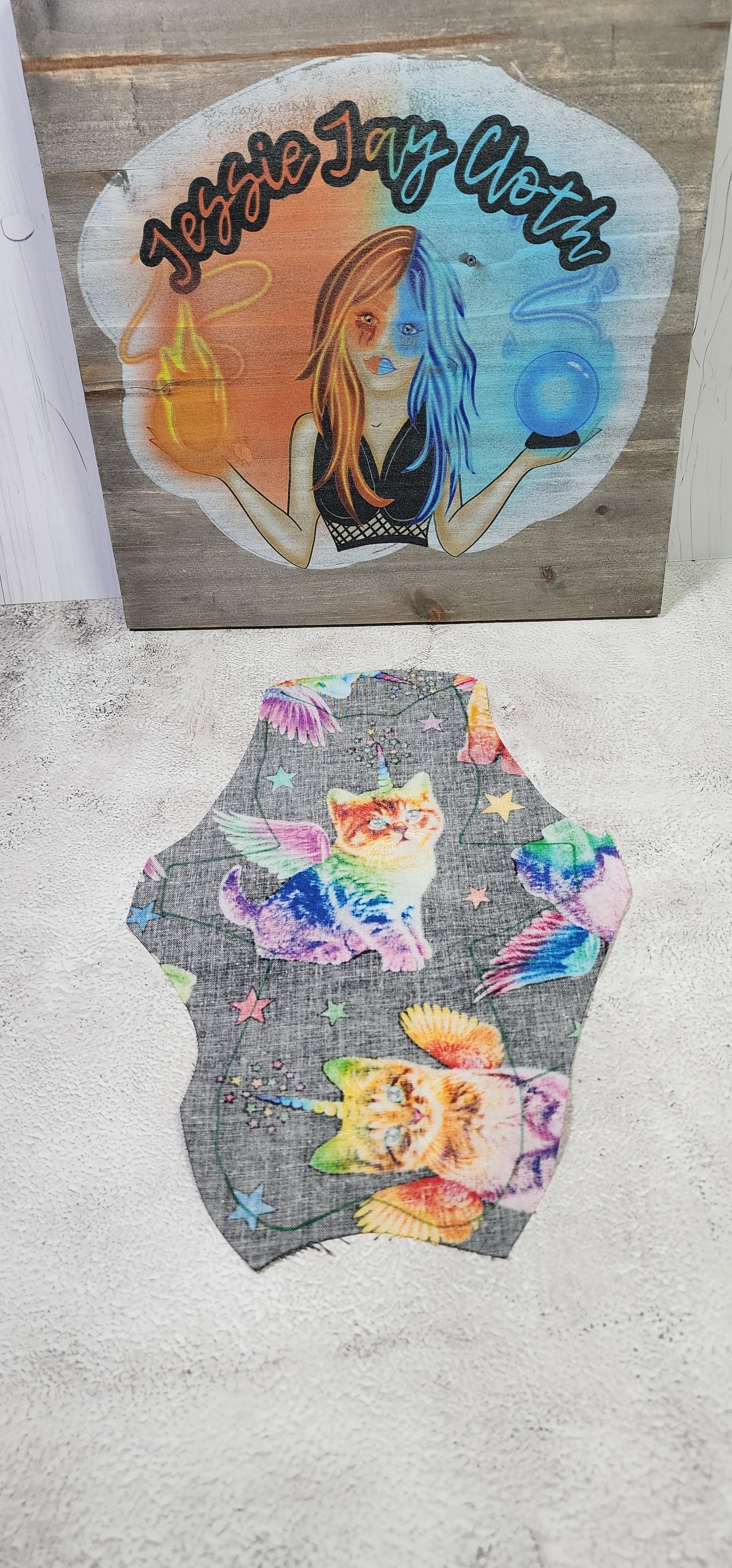 8 inch Kitty Cat, Rainbow Uni-Kitty | Cloth Pad or Liner | Choose your absorbency