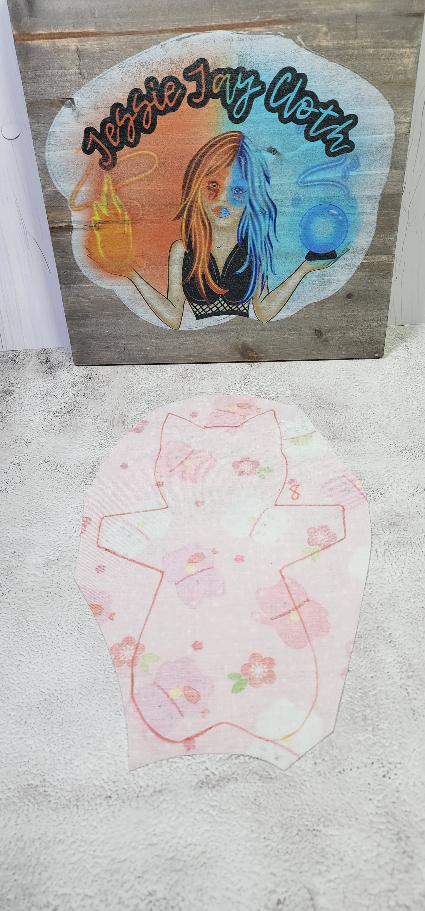 8 inch Kitty Cat, Lucky Cat Pink | Cloth Pad or Liner | Choose your absorbency