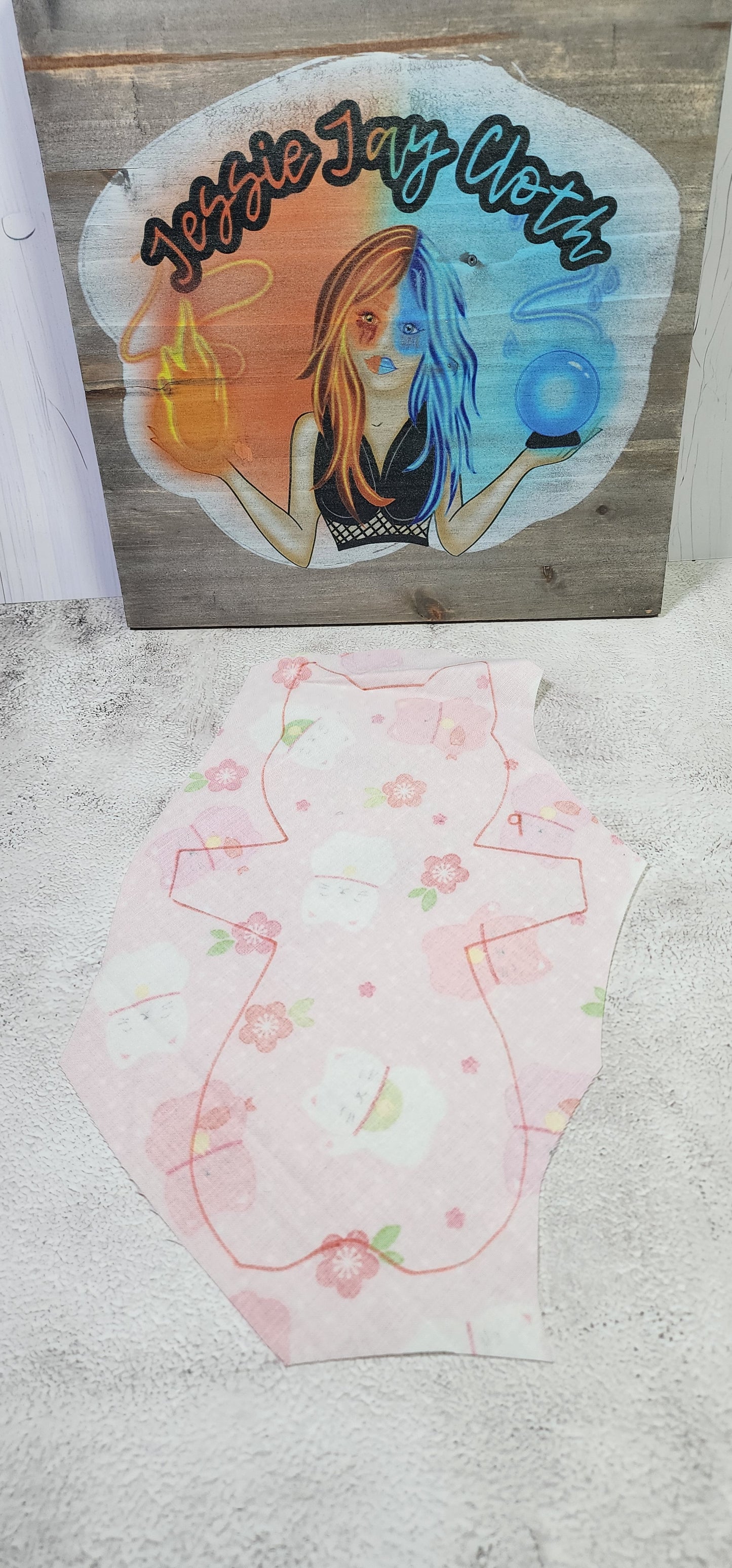 9 inch Kitty Cat, Lucky Cat Pink | Cloth Pad or Liner | Choose your absorbency