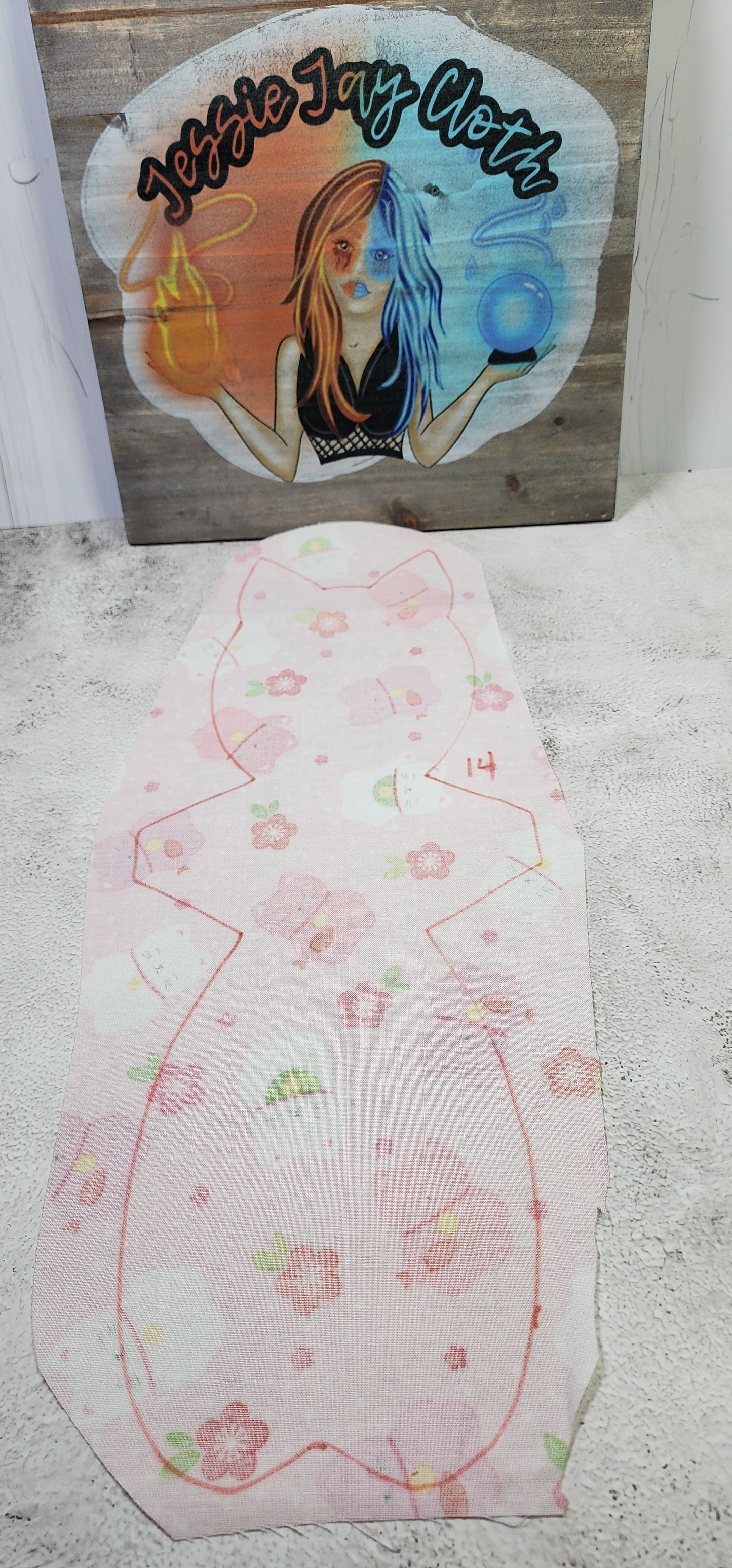 14 inch Kitty Cat, Lucky Cat Pink | Cloth Pad or Liner | Choose your absorbency
