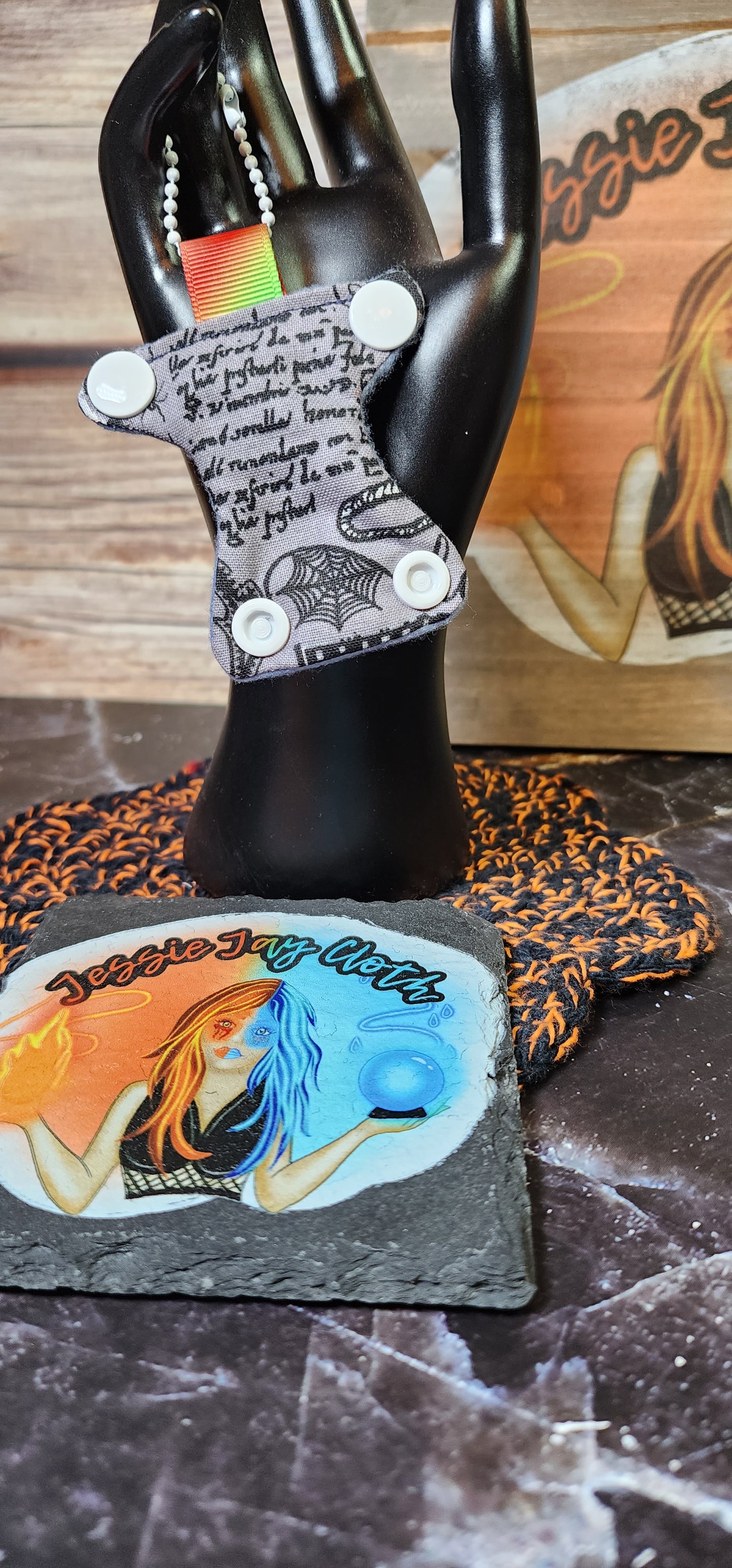 Spooky, Horror Cloth Diaper & Cloth Pad Keychain | Set or Singles