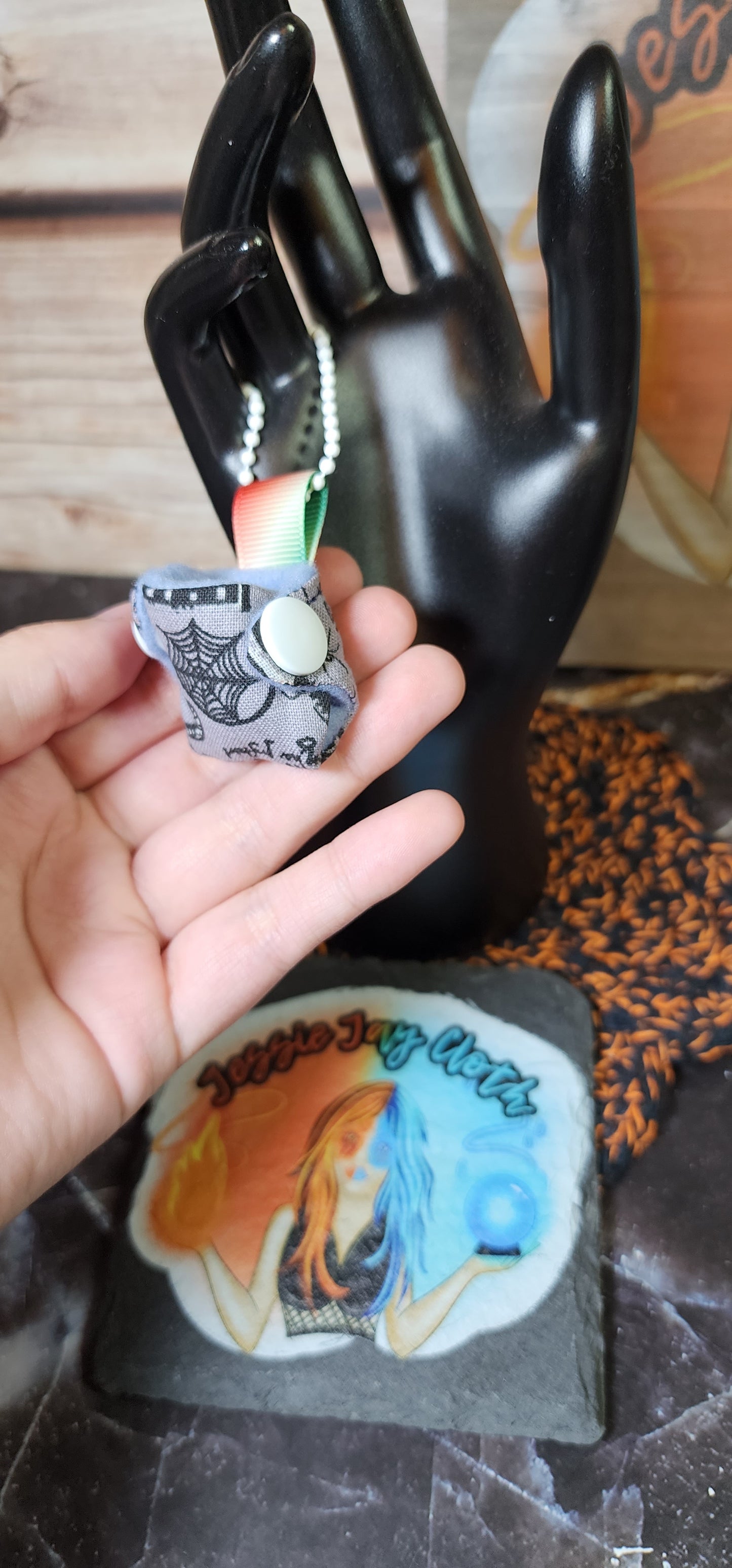 Spooky, Horror Cloth Diaper & Cloth Pad Keychain | Set or Singles