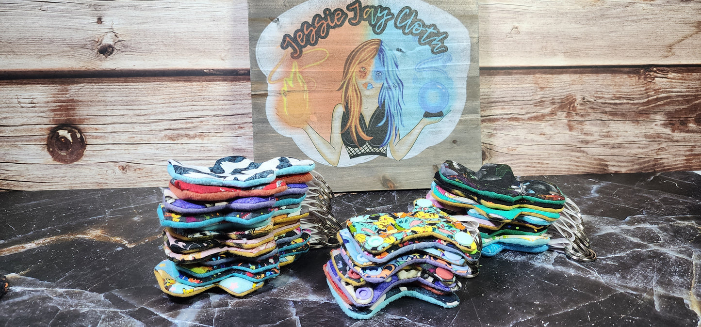 Custom Cloth Pad KEYCHAIN | Add on to match a full size cloth pad