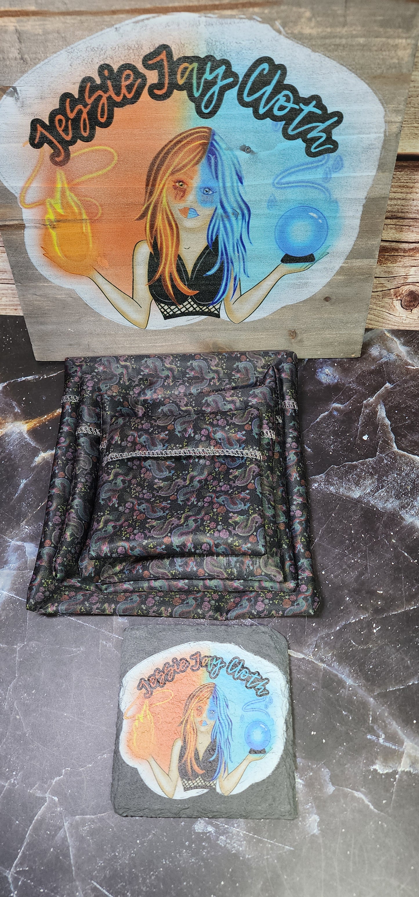 Small Scale Dragons, Custom PUL Lined Pad Wrapper | Wet bag | | Multi Use bag | 4 sizes to choose from