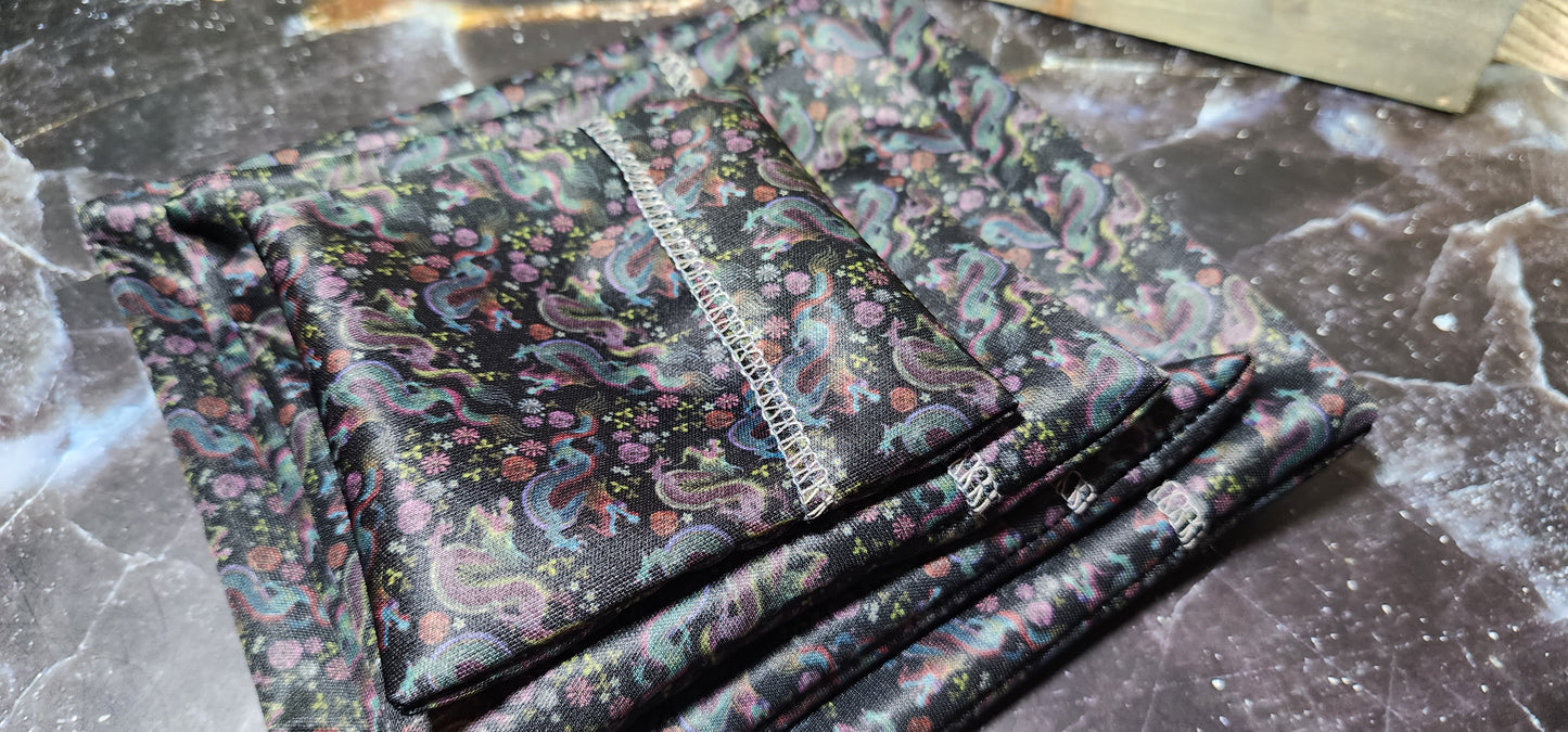 Small Scale Dragons, Custom PUL Lined Pad Wrapper | Wet bag | | Multi Use bag | 4 sizes to choose from