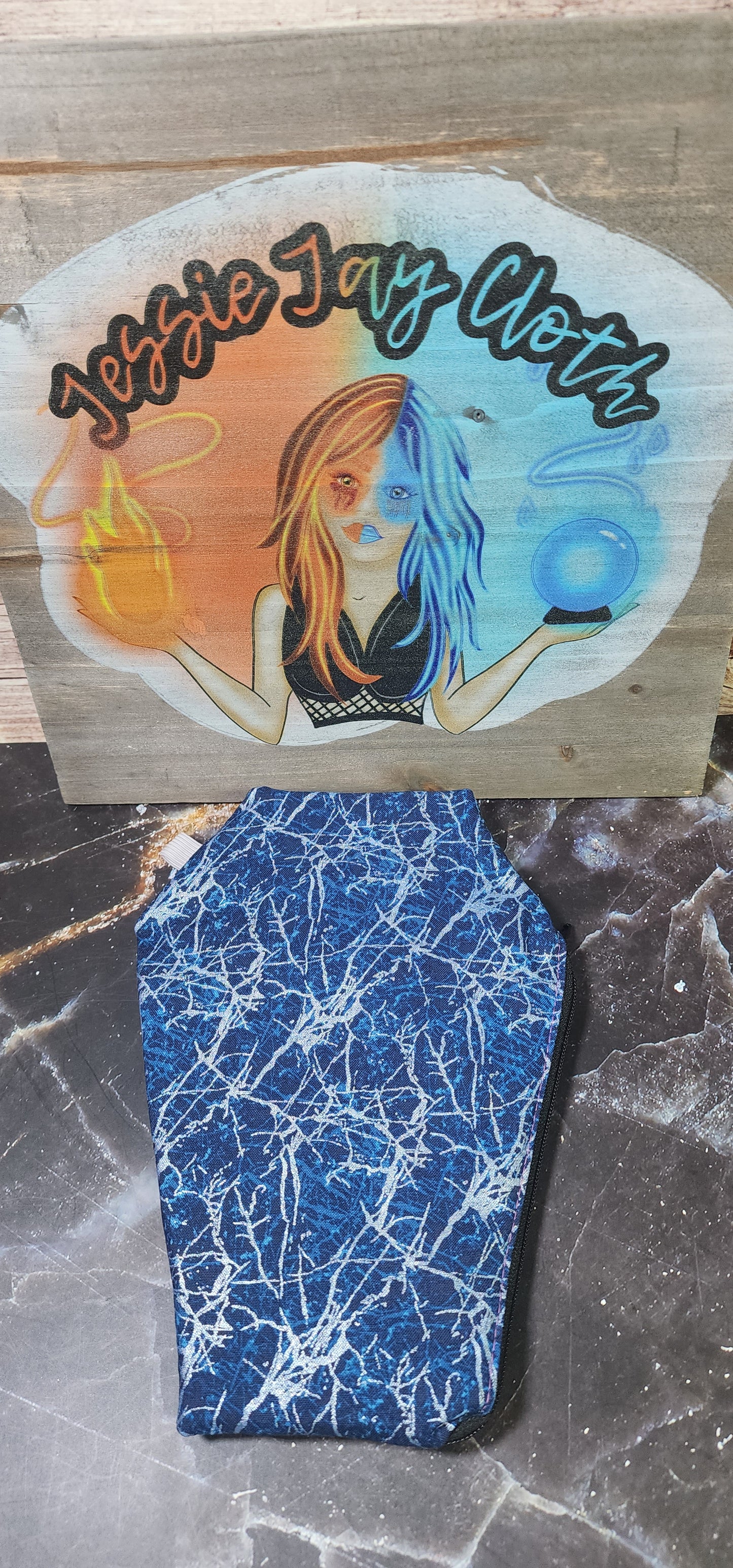 RTS Ghost Face, Blue Marble | Coffin Wallet |