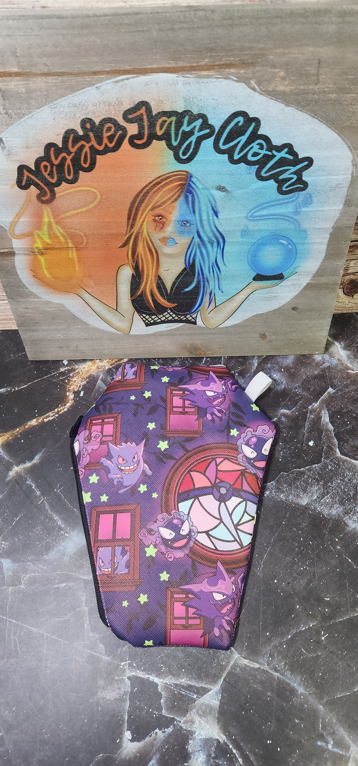 RTS Ghost Type, Gotta Catch em all, Stained Glass | Coffin Wallet |