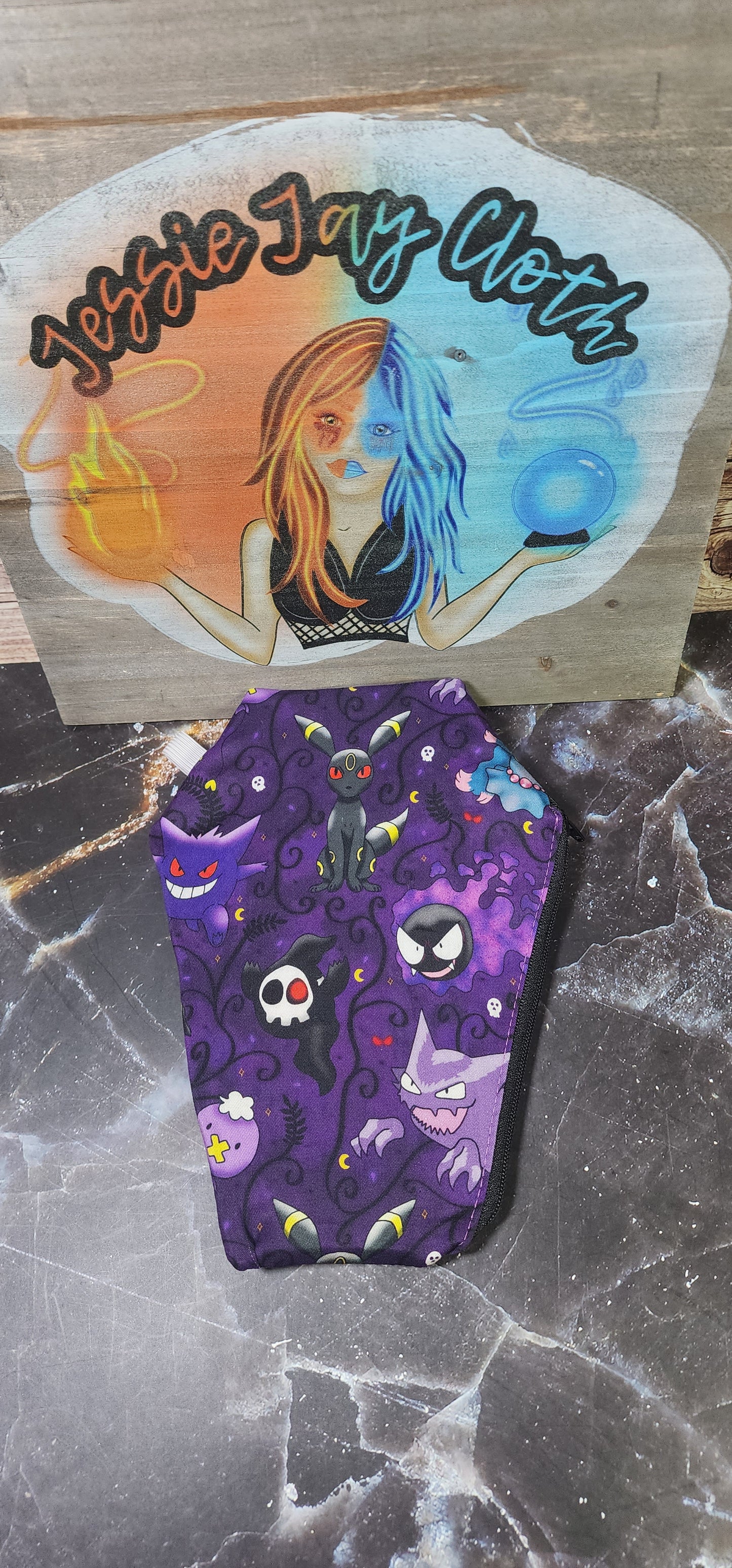 RTS Ghost Type, Gotta Catch em all, Stained Glass | Coffin Wallet |