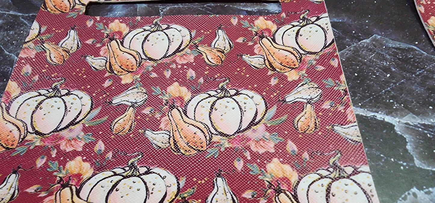 Floral Pumpkin Fall Pocket Pal Wallet | Card Holder, Wristlet | Set or Singles