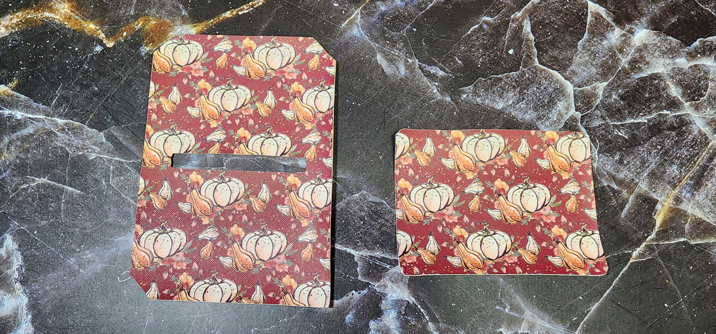 Floral Pumpkin Fall Pocket Pal Wallet | Card Holder, Wristlet | Set or Singles