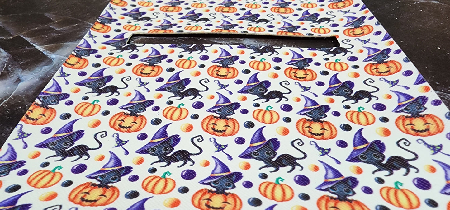 Black Cat, Halloween, Pumpkin | Pocket Pal Wallet | Card Holder, Wristlet | Set or Singles