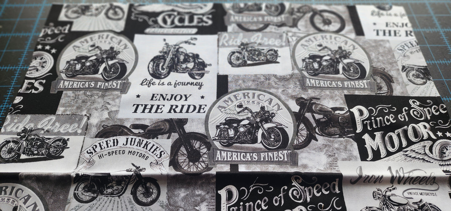 Motorcycle, SMALL Grocery Bag Holder | Pre-cut just needs sewn together