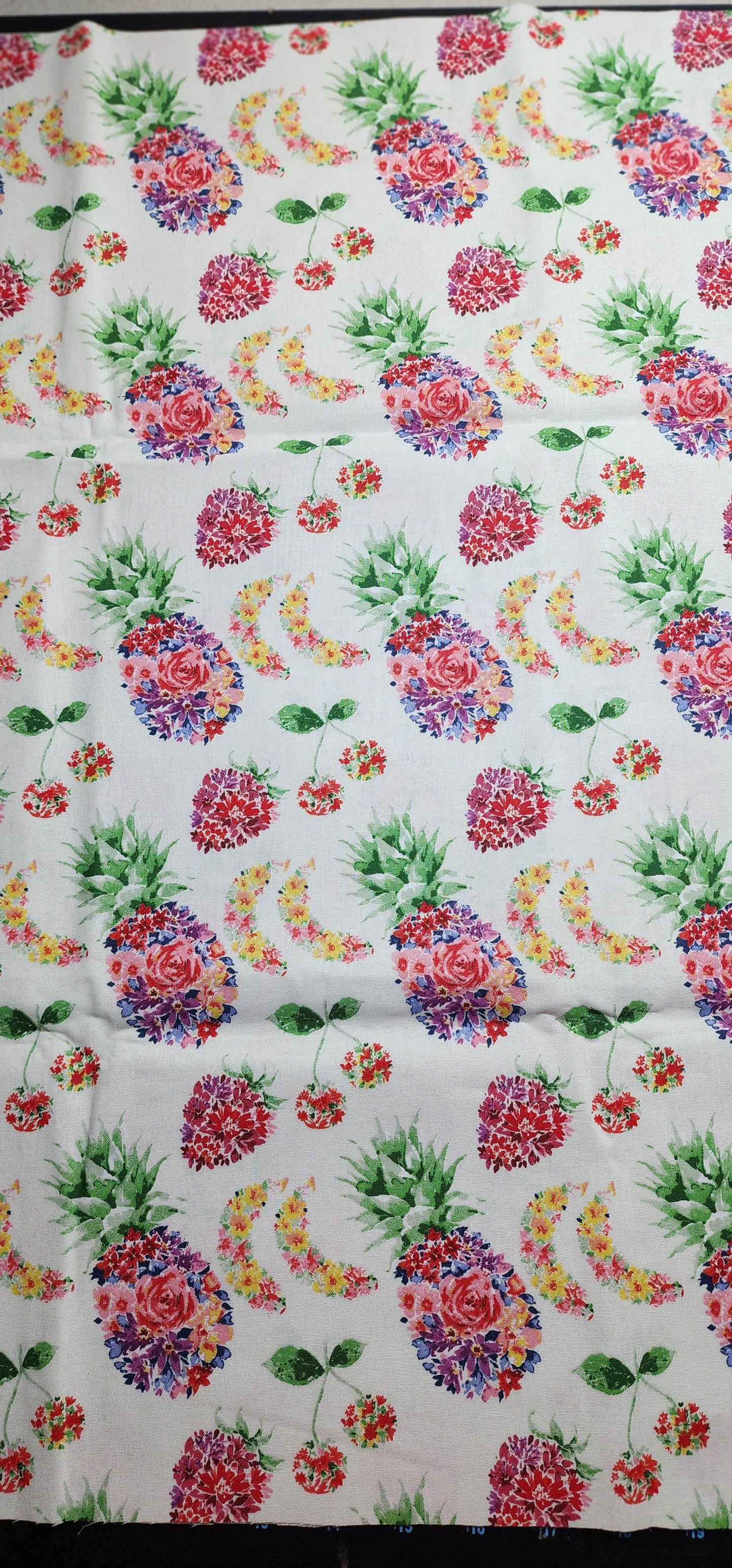 Floral Fruit, Pineapple, Banana, Cherry, Strawberry | MEDIUM Grocery Bag Holder |