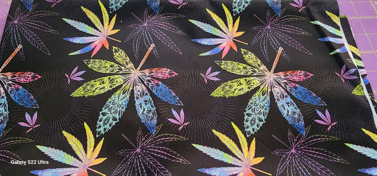 420 Tie Dye Pot Leaf | Custom PUL Lined Pad Wrapper | Multi Use Wet Bag