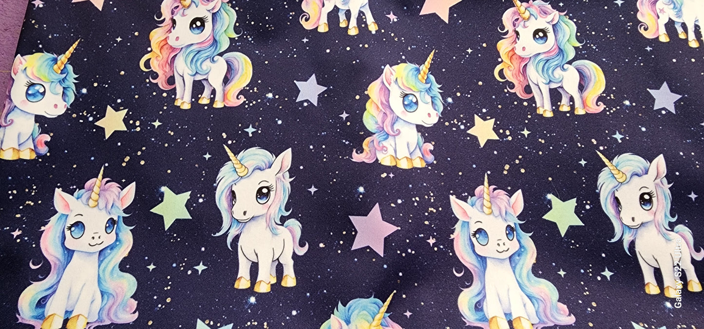 Kawaii Cartoon Unicorn | Custom PUL Lined Pad Wrapper | Multi Use Wet Bag