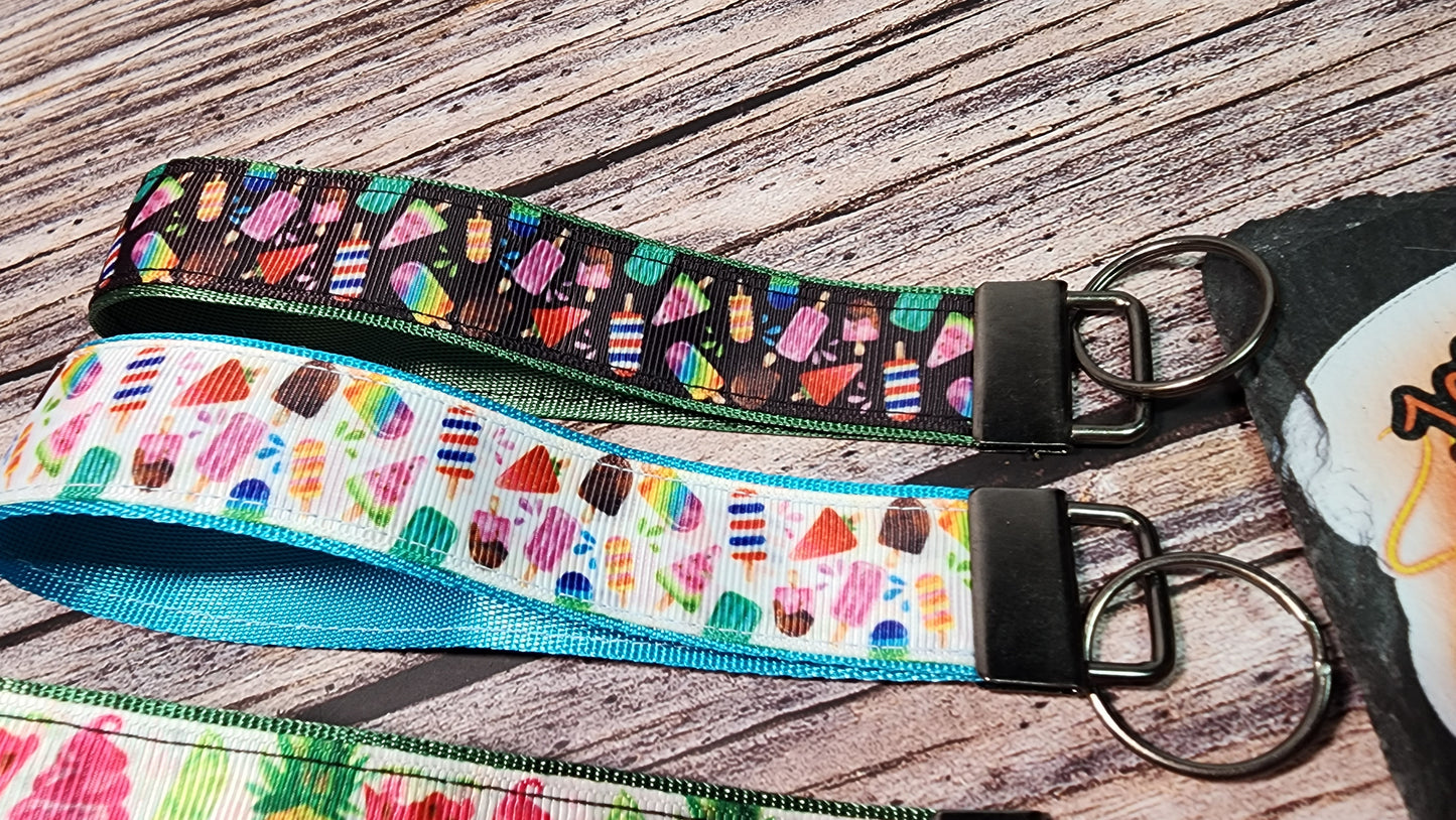 Choose your print | Fall, Summer, Winter Wristlet Key Fobs | Ribbon & Nylon |