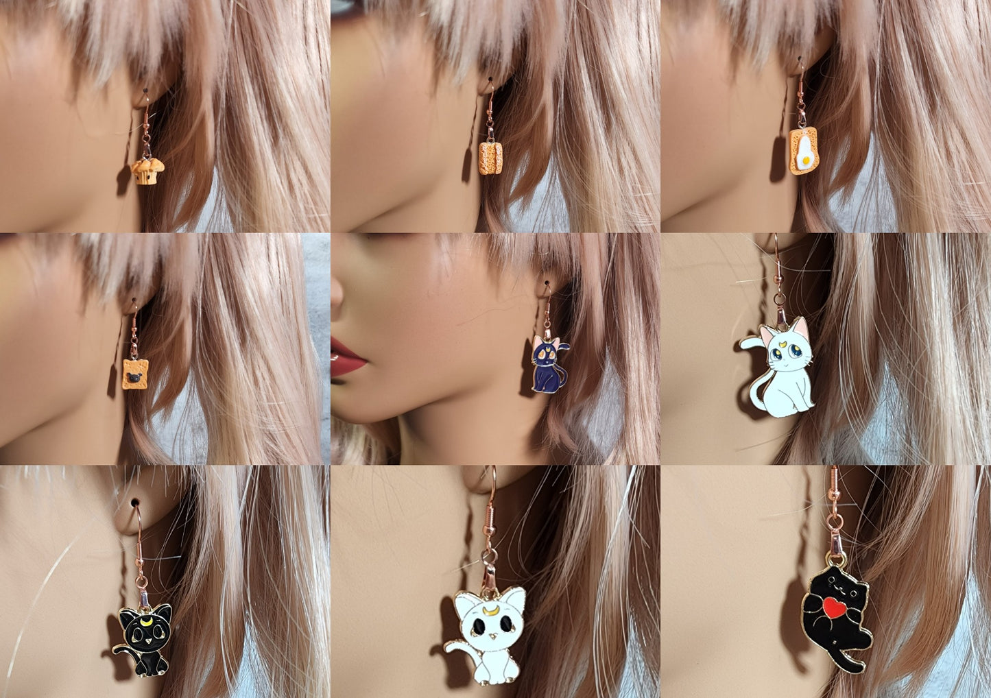 1-2 Scoops of Cute Kawaii or Spooky Earrings | 200+ variations Stud, dangles, drop dangles |
