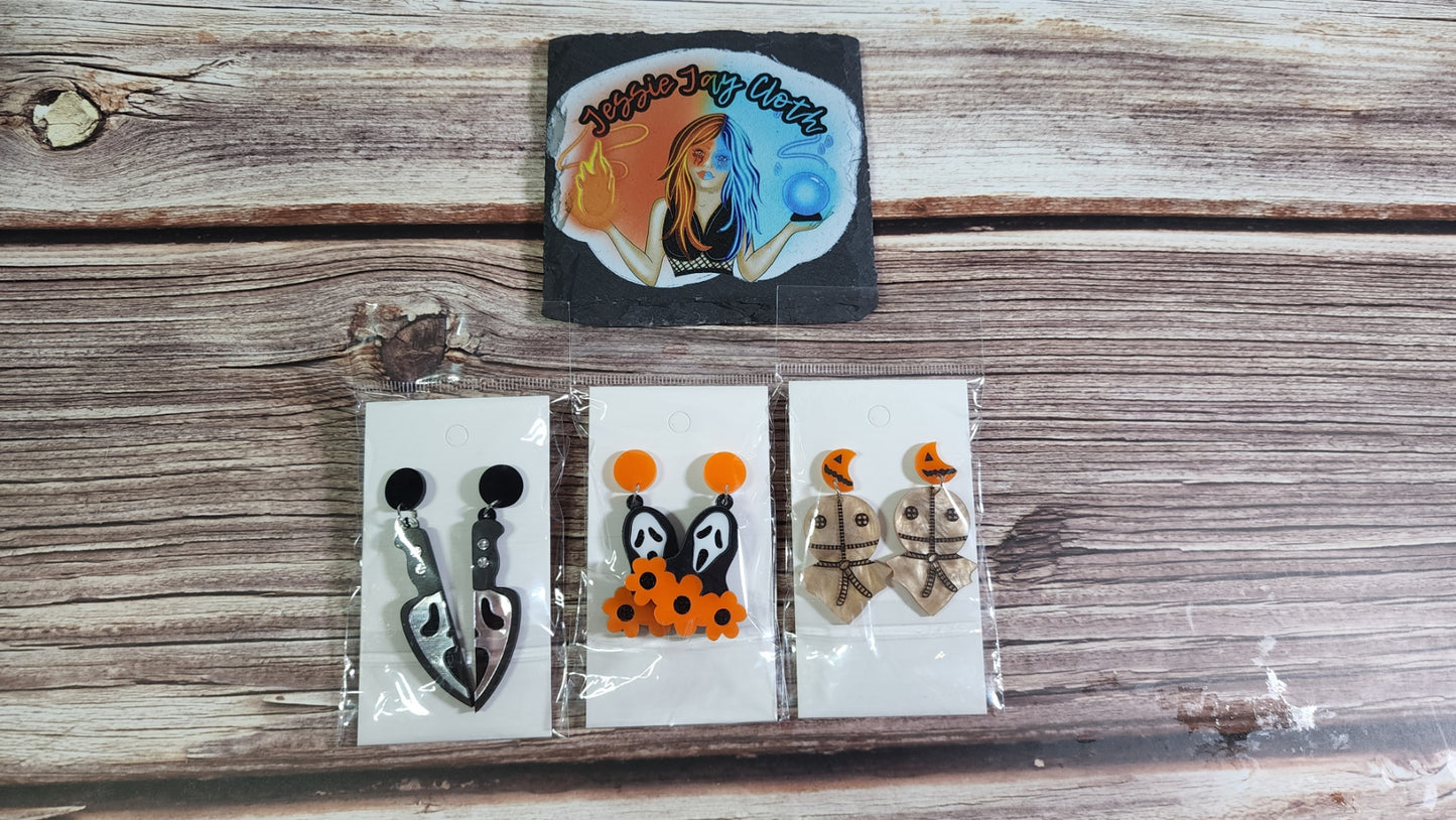 1-2 Scoops of Cute Kawaii or Spooky Earrings | 200+ variations Stud, dangles, drop dangles |