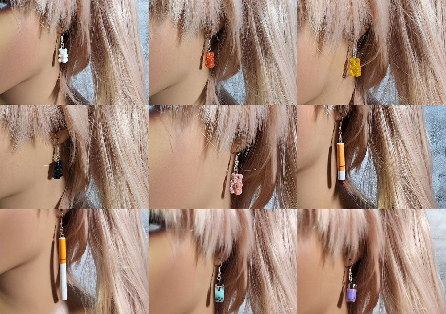 1-2 Scoops of Cute Kawaii or Spooky Earrings | 200+ variations Stud, dangles, drop dangles |