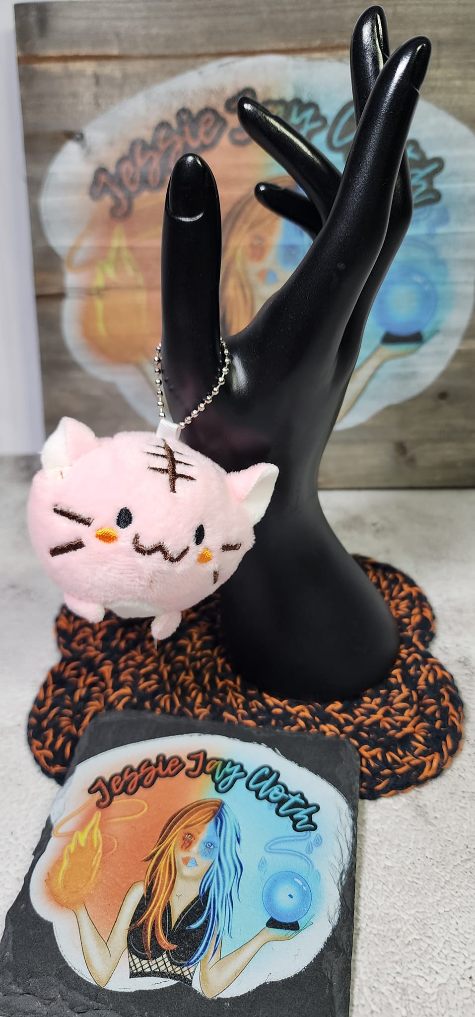 Small Kawaii, Chunky, Cat Keychain | Add On | 4 Colors | Plush Pillow