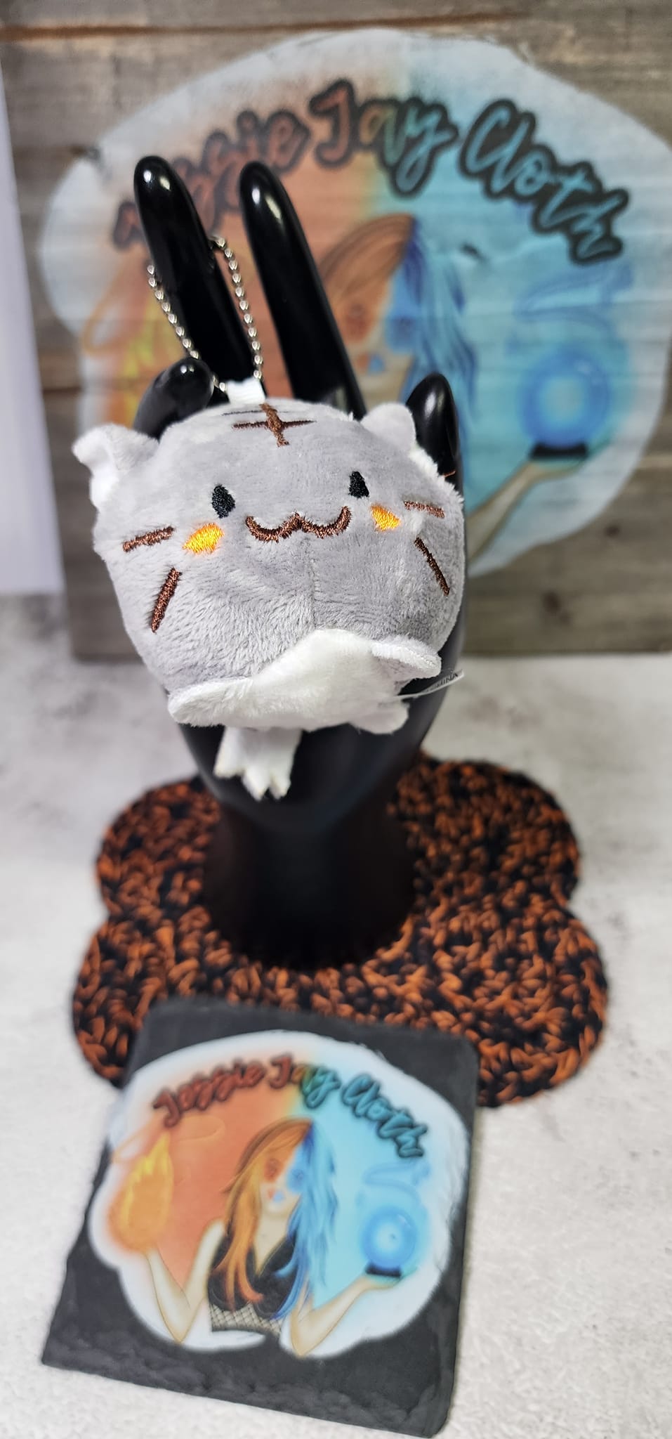Small Kawaii, Chunky, Cat Keychain | Add On | 4 Colors | Plush Pillow