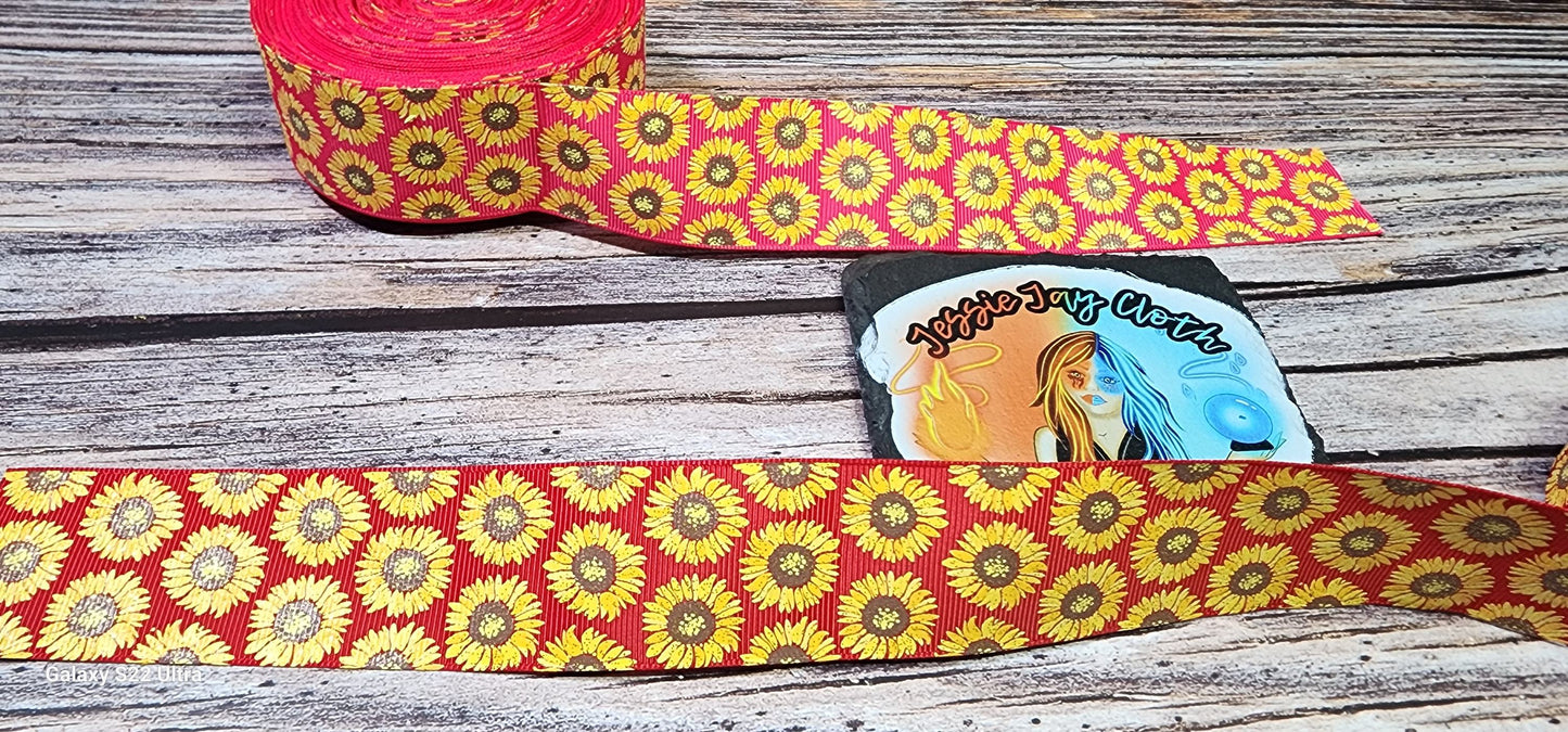 Lip Balm Holder | Red OR Pink Sunflowers | Can hold gloss/balm/sugar scrub up to 5.5"