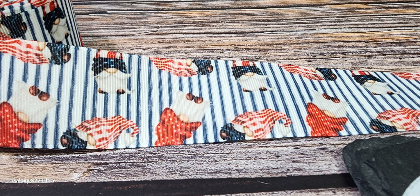 Lip Balm Holder | Red White Blue Gnomes | Can hold gloss/balm/sugar scrub up to 5.5"