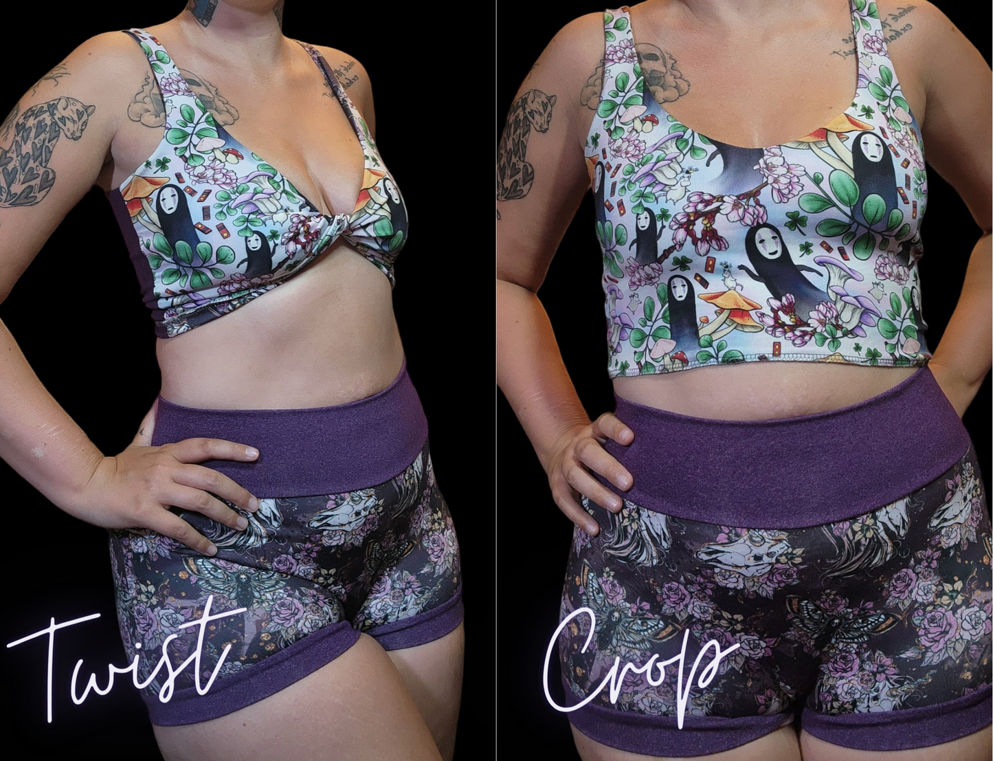 CUSTOM 2-in-1 Twist Crop Top | Your Style, Your Way! Can be worn 2 ways & Reversible
