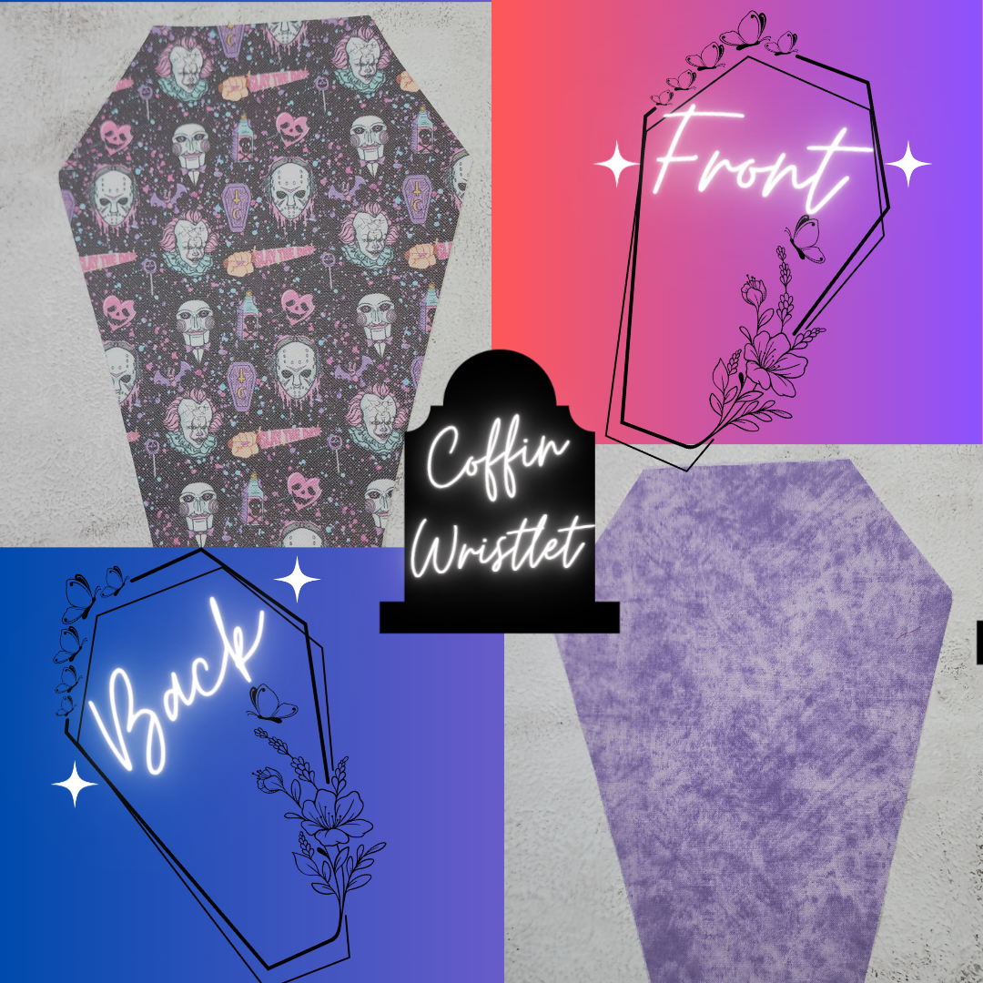 CUSTOM | Slay The Day Black, Coffin Wristlet Clutch | Vinyl & Cotton Pouch | Optional Add on's | Bag, Wallet, Purse