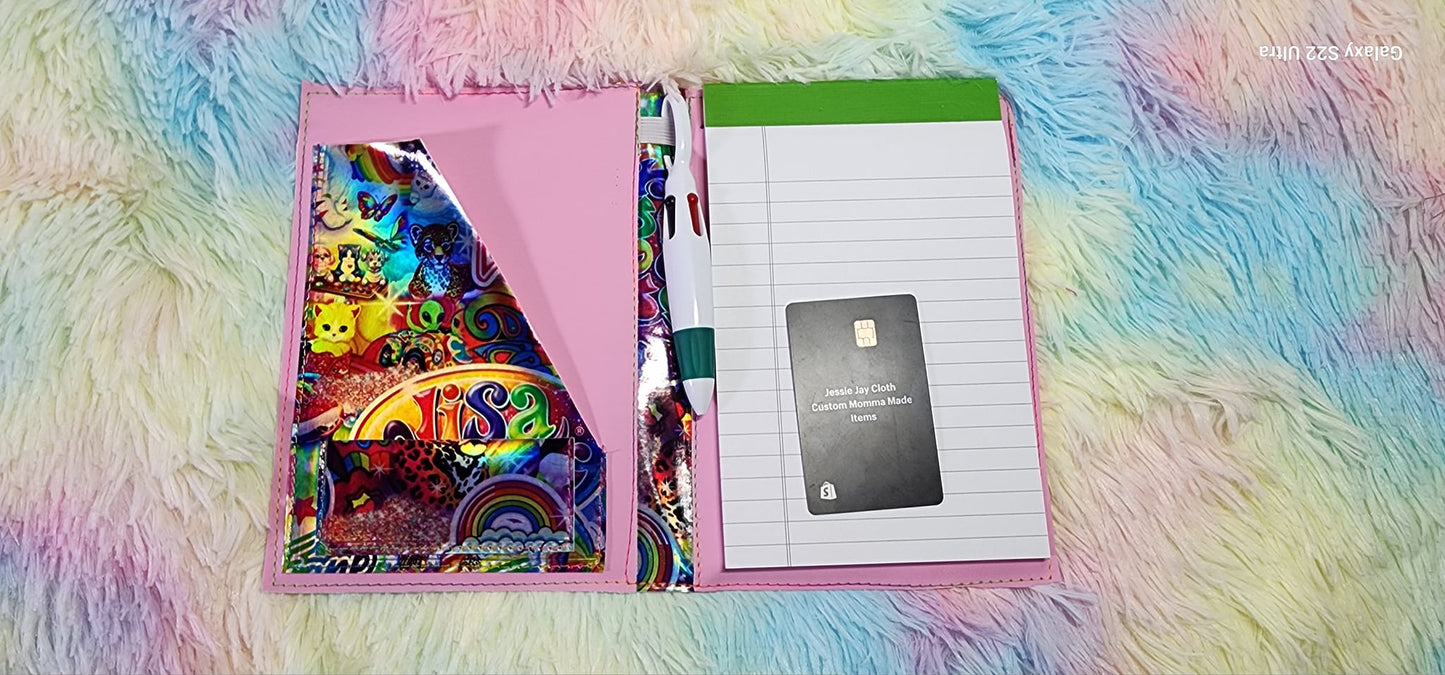 Holographic Lisa, Bright Color's| Moondance Note Pad Holder | Comes in 3 Sizes |