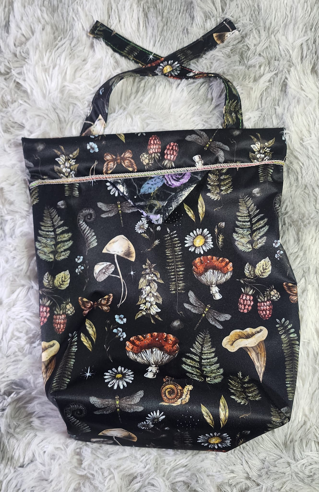 Boho, Night sky, Moon, Stars | Mess-Proof Trash Tamer | Snap Closed Car Trash Can