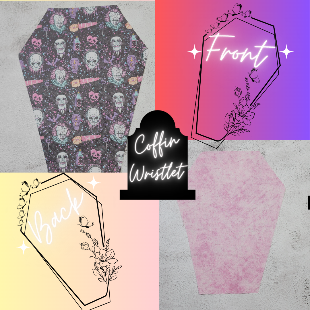 CUSTOM | Slay The Day Black, Coffin Wristlet Clutch | Vinyl & Cotton Pouch | Optional Add on's | Bag, Wallet, Purse