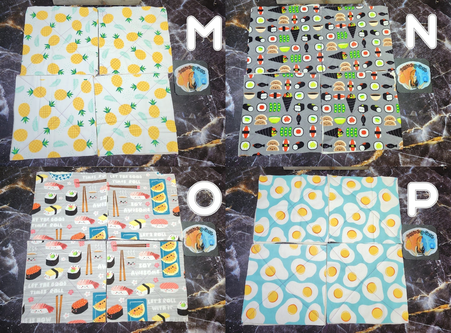 Semi-Custom Microwavable Bowl Cozy | 2 Corner options | Size Small