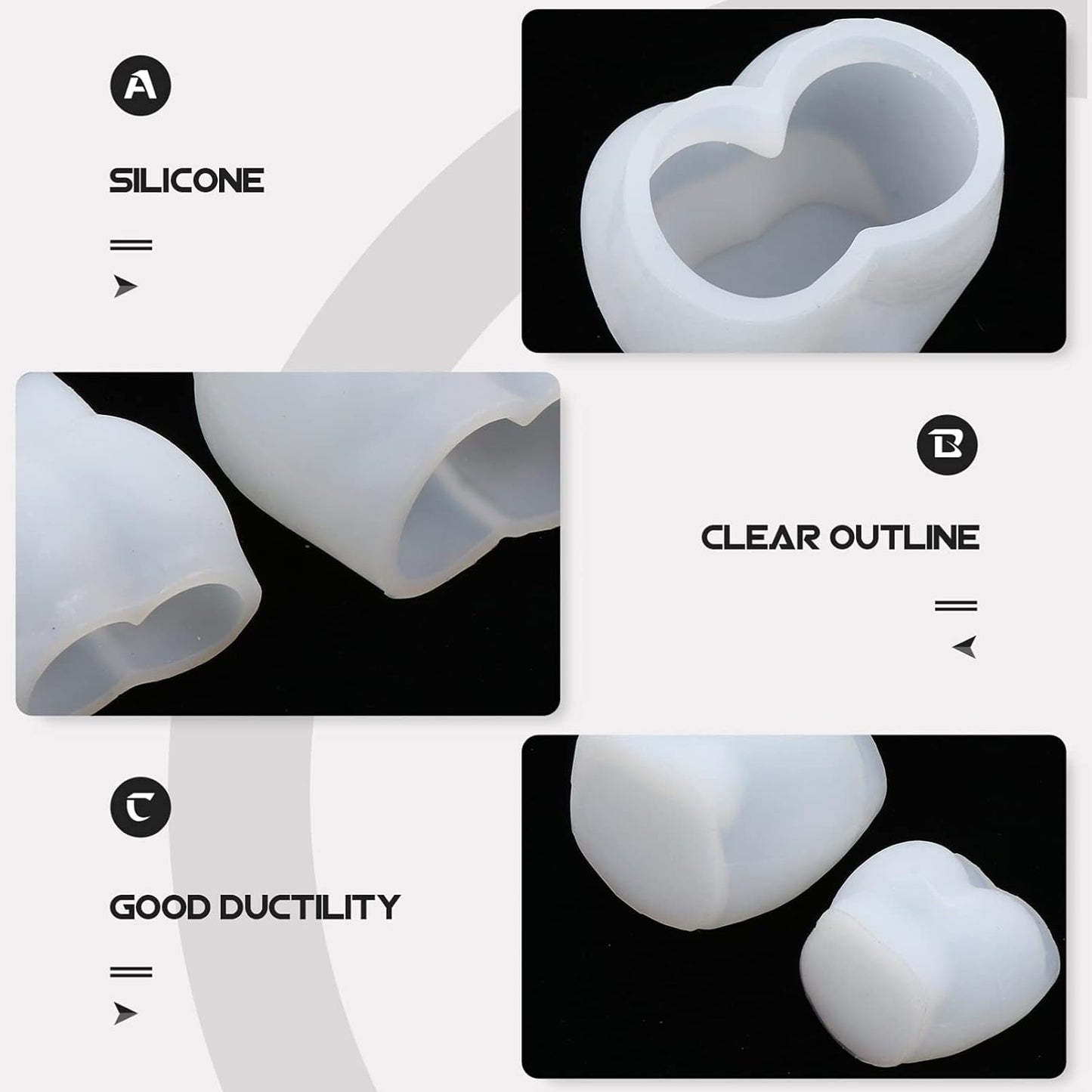 LARGE Bubble Booty Silicone Mold x3 | Make Candles, Resin, Soap etc.