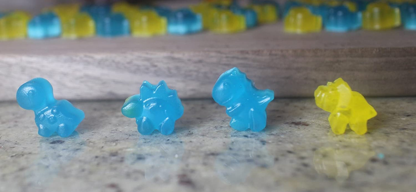 JELLY Soap | Mini Dinosaur Shape | Single Use Soaps | Cloth Wipe Bits