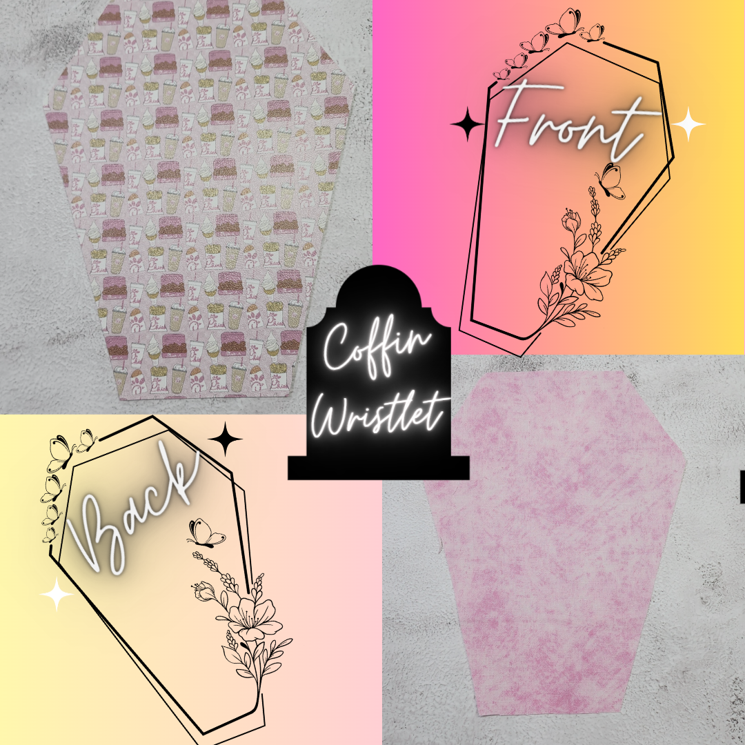 CUSTOM | Chik Fast Food Pink, Regular Scale, Coffin Wristlet Clutch | Vinyl & Cotton Pouch | Optional Add on's | Bag, Wallet, Purse