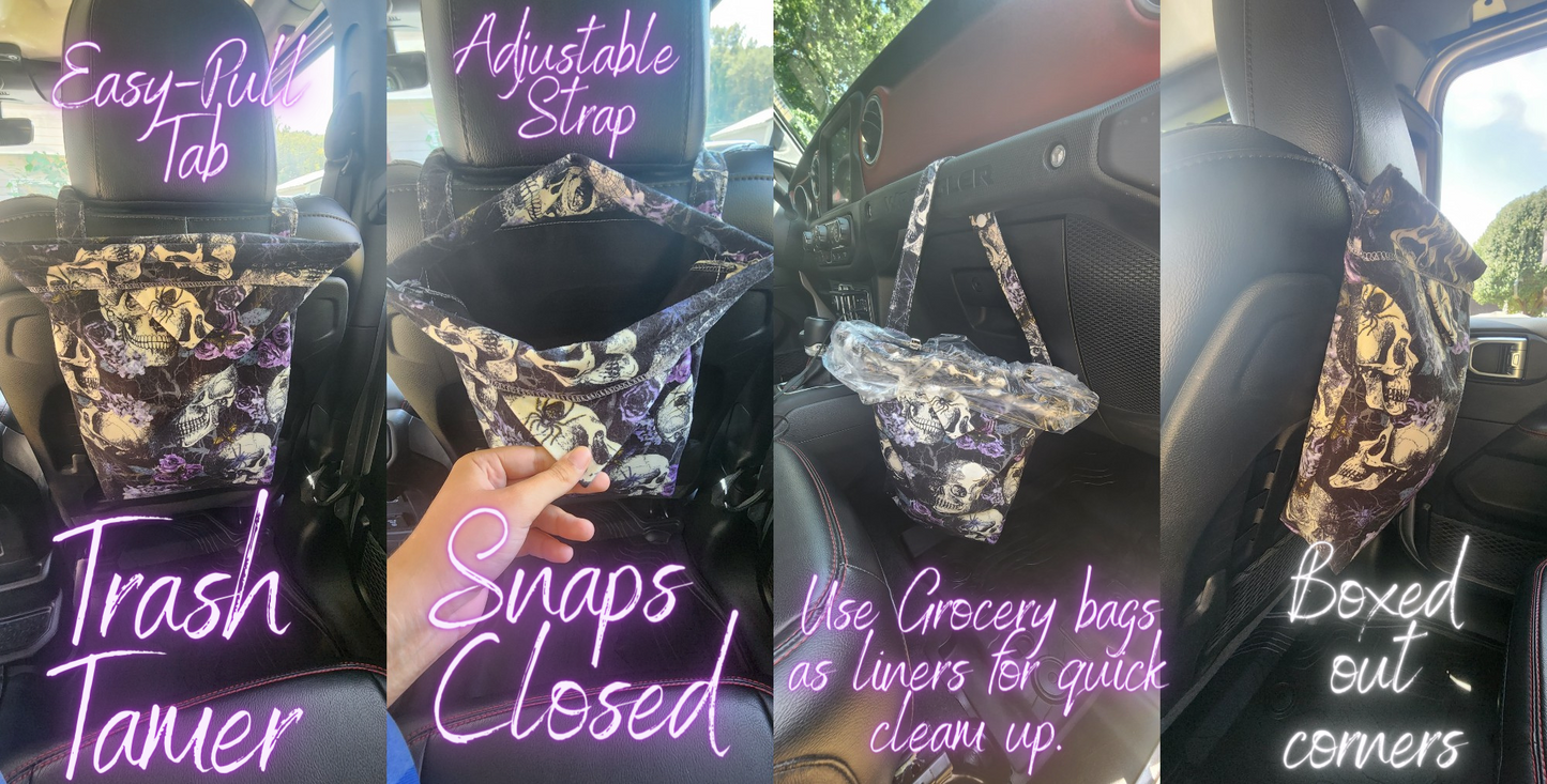 Navy, May the force be with you, Robot | Mess-Proof Trash Tamer | Snap Closed Car Trash Can