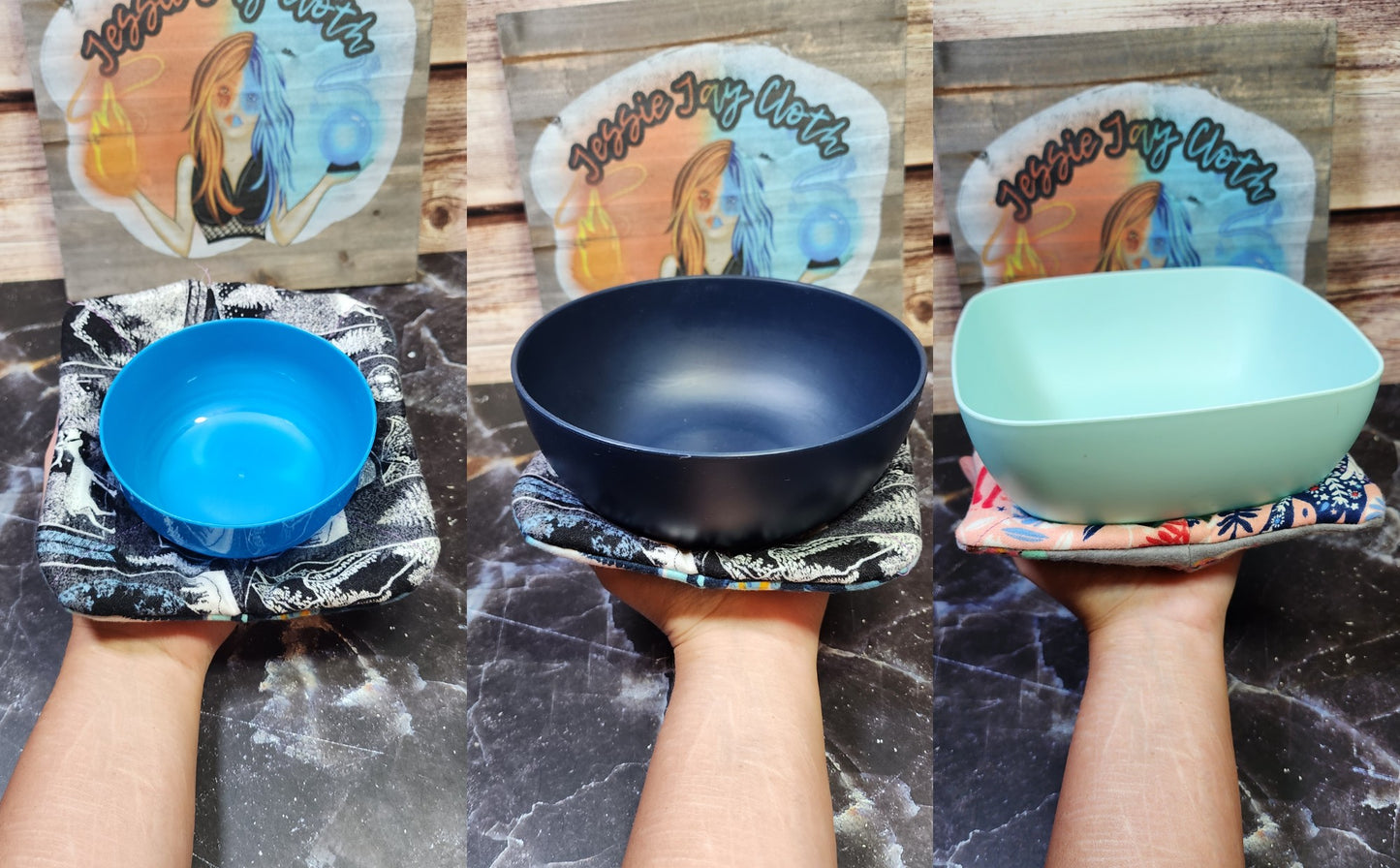 Semi-Custom Microwavable Bowl Cozy | 2 Corner options | Size Small