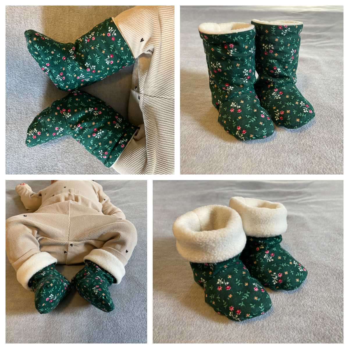 Cozy Critters | Newborn, Child, & Adult Slipper Boots | 2 Colors for Anti-Slip Soles
