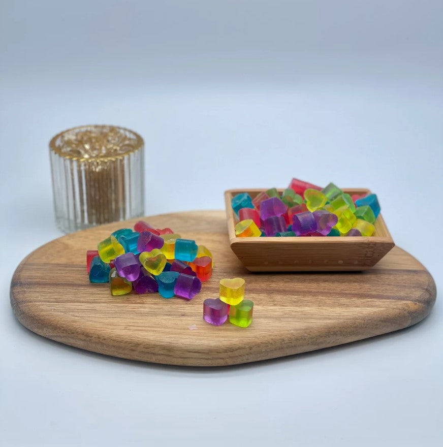 JELLY SOAP | Mini Heart Shape | Single Use Soaps |