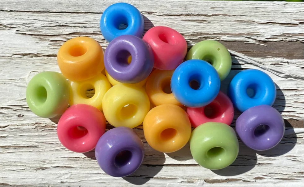 JELLY Soap | Mini Doughnut Shape | Single Use Soaps | Cloth Wipe Bits