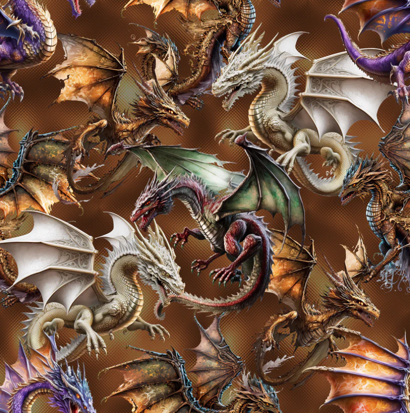Realistic Dragons, Custom PUL Lined Pad Wrapper | Wet bag | | Multi Use bag | 4 sizes to choose from