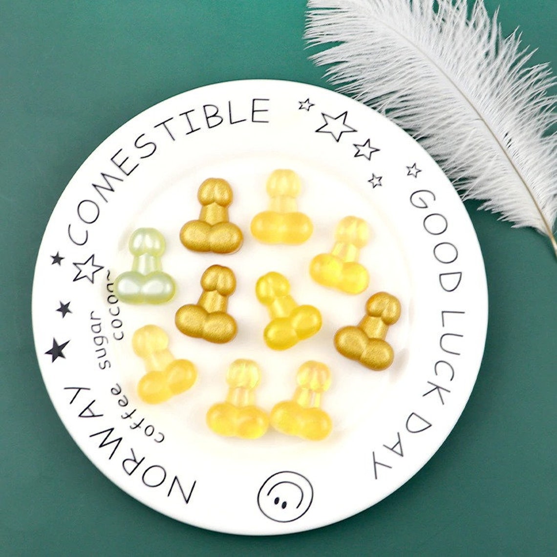 JELLY Soap | Tiny Bag of Dicks | Price is for ONE piece | Tiny Penis Shape | 1.41 in x 1.14 in | Gag Gift | Multi Use Soap