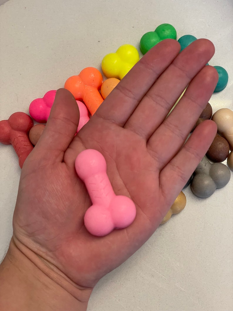 JELLY Soap | Small Bag of Dicks | Price is for ONE Piece | Small Penis Soaps | 2.16 in x 1.37 in | Multi Use Soap