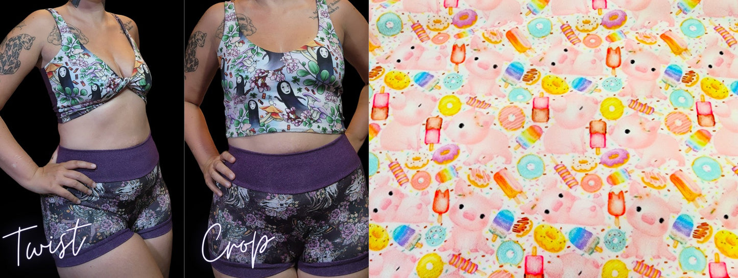 10 PRINTS! Custom 2-in-1 Crop Top | Chik, Zombie, Witchy, Humor, Sarcastic