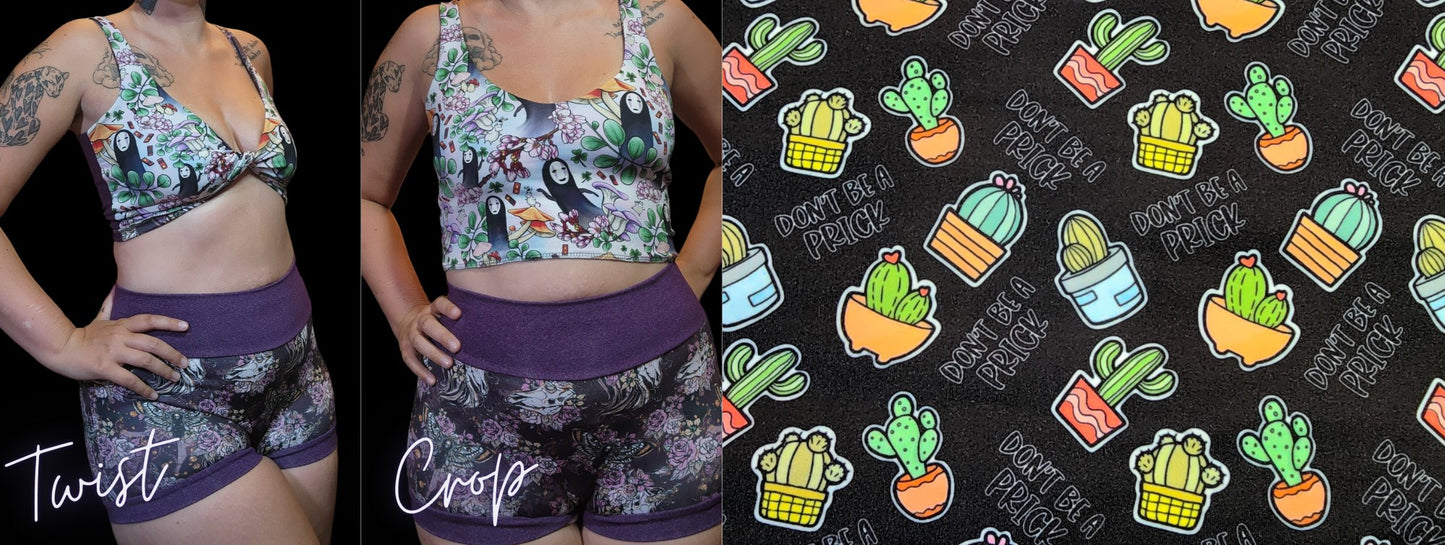 10 PRINTS! Custom 2-in-1 Crop Top | Chik, Zombie, Witchy, Humor, Sarcastic